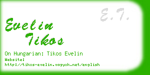 evelin tikos business card